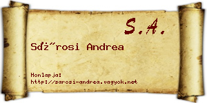 Sárosi Andrea névjegykártya