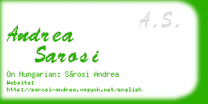 andrea sarosi business card